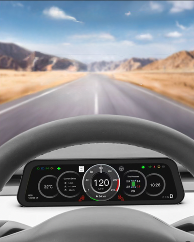 Tesla 9.6" Driver Dashboard Display Screen night view — Model 3 2020-2024