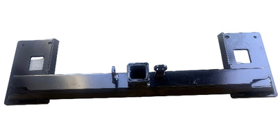 A Tesla Tow Bar for YL and Juniper receiver bracket with mounting plates, photographed from above
