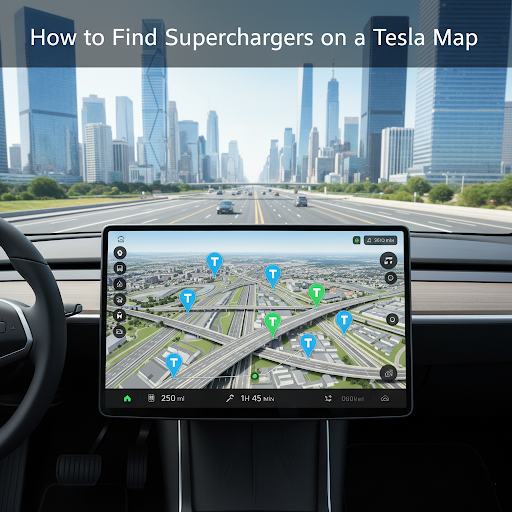 How to Find Superchargers on a Tesla Map