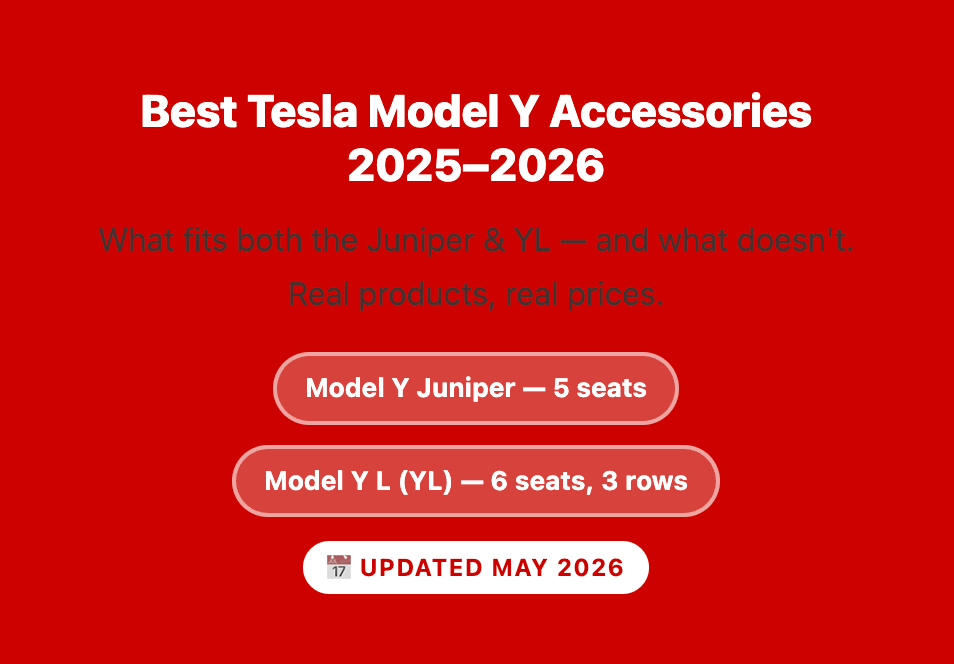 Best Tesla Model Y Juniper and YL Accessories in Australia. Available at My Tesla Accessories