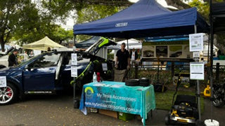 My Tesla Accessories stand at the 2026 Noosa EV & Electrify Everything Expo, Sunshine Beach Road Noosa Junction