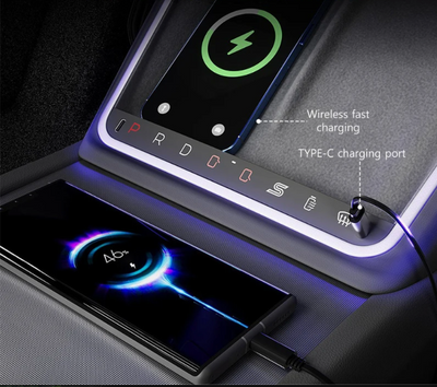2024 Tesla Highland Fast Charging Pad Close Up - My Tesla Accessories Interior Accessories #myteslaaccessories