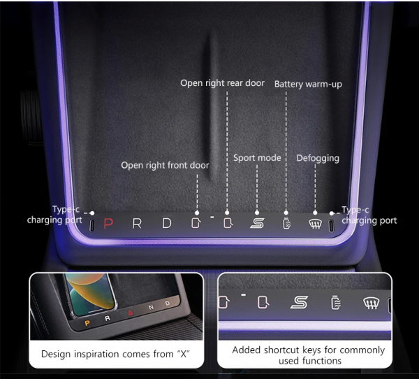 2024 Tesla Highland Fast Charging Pad with LED - My Tesla Accessories Interior Accessories #myteslaaccessories