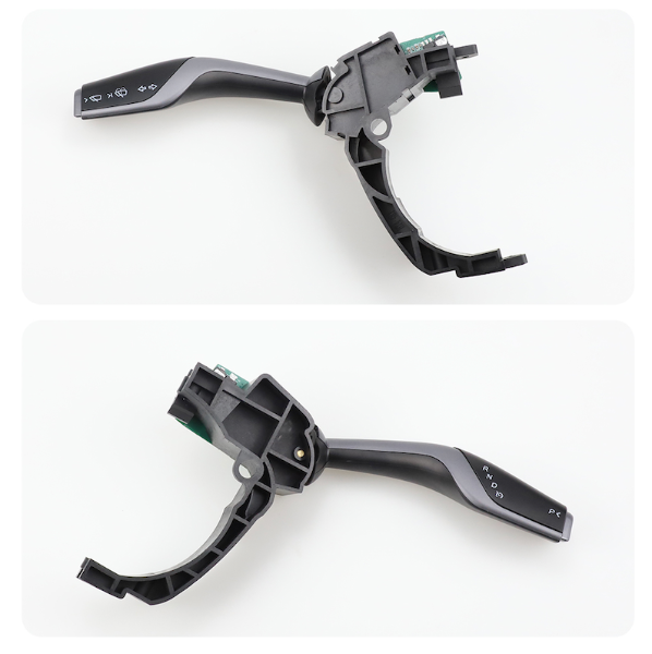 Two black Tesla HIghland Gear Shift Stalk for easy access for gears and indicators levers on a white background