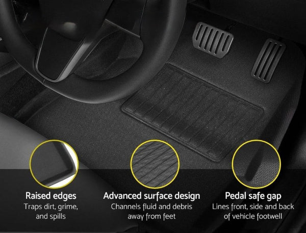 3 Piece Mats Set for Tesla