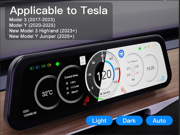 9.6" Dash Display Screen for Tesla