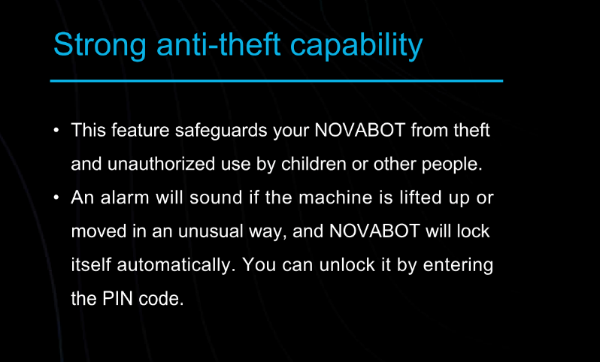 Anti Theft Novabot N2000 feature description. #myteslaaccessories #novabot 
