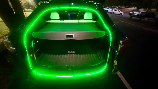 Green App Controlled Model Y RGB Trunk  Lights