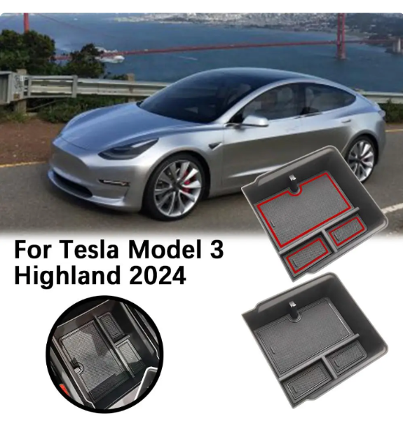 Model 3 Highland Centre Storage Compartment, interior Accessories  #myteslaaccessories, Camping Collection Easy to Use, Easy to Install