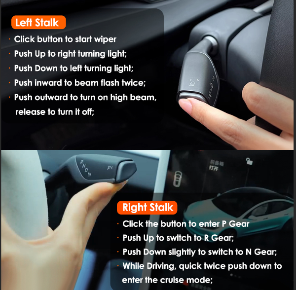 How to Use Tesla HIghland Gear Shift Stalk 