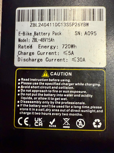 Replacement Battery OUXI E-Bikes - My Tesla Accessories Electric Bike #