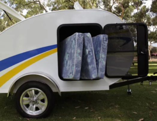 Little Guy Camper Option — Custom Tri-fold Mattress - My Tesla Accessories Camper Option 