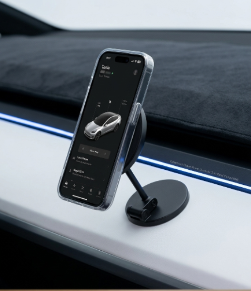 Magsafe Phone Holder On Tesla Dash with Stick Down Base