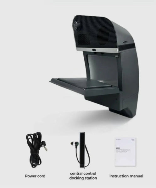 Packing List with power cord, central control, docking station, instruction manual, and towel on a white background.