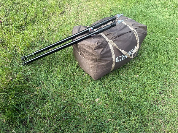 Packed Tent Bag Tesla Camping #myteslaaccessories
