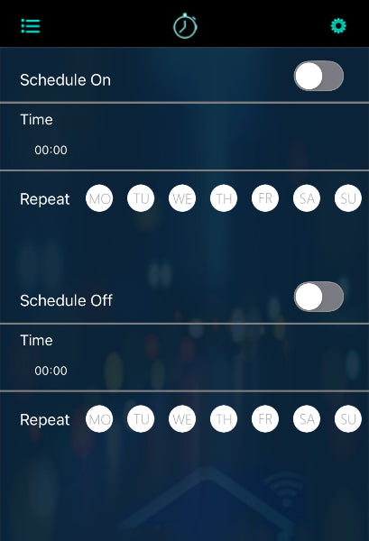 Schedule on App RGB LED Lights
