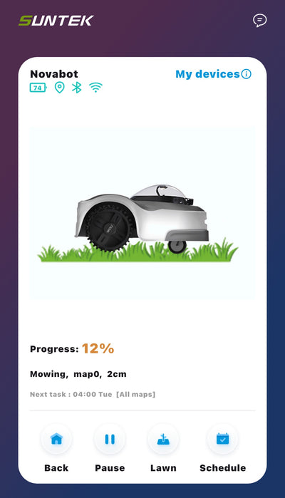 Novabot N1000 Robotic Lawn Mower - My Tesla Accessories Electric Artificial Lawn Brush #
