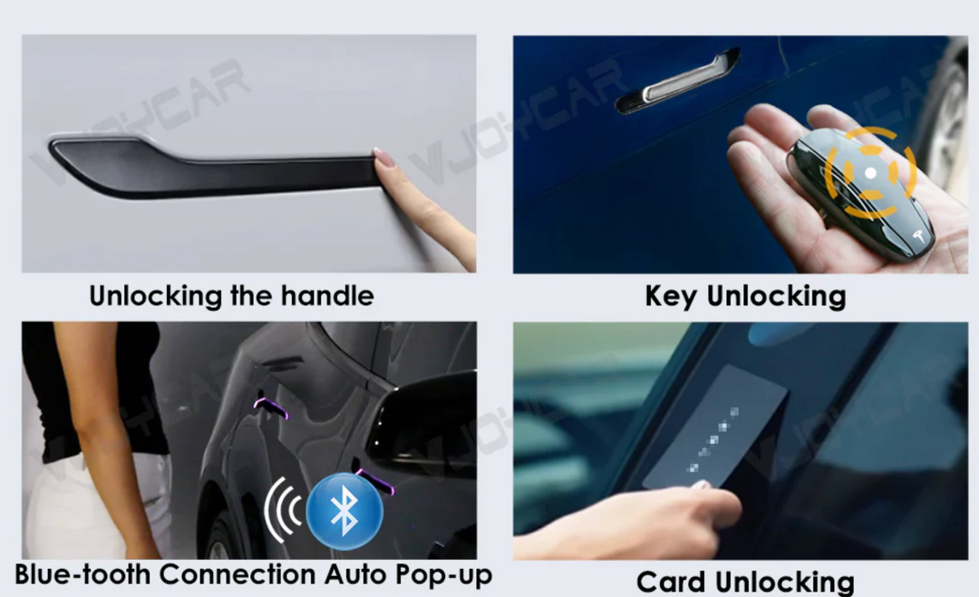 Bluetooth Self-Presenting LED Door Handles for Tesla
