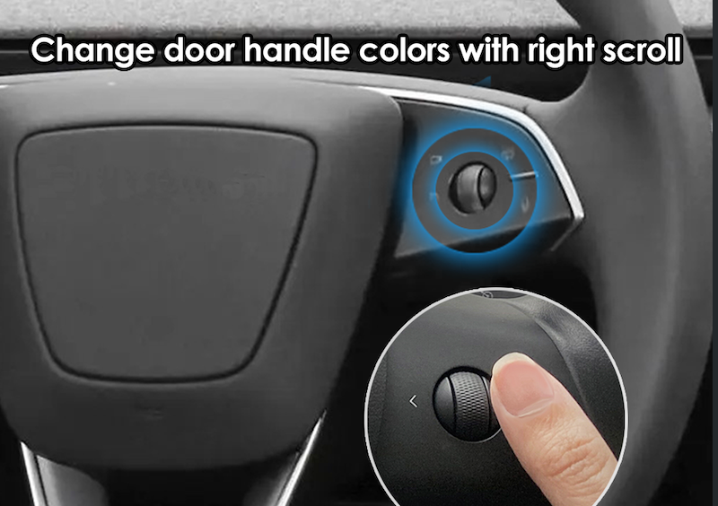Bluetooth Self-Presenting LED Door Handles for Tesla
