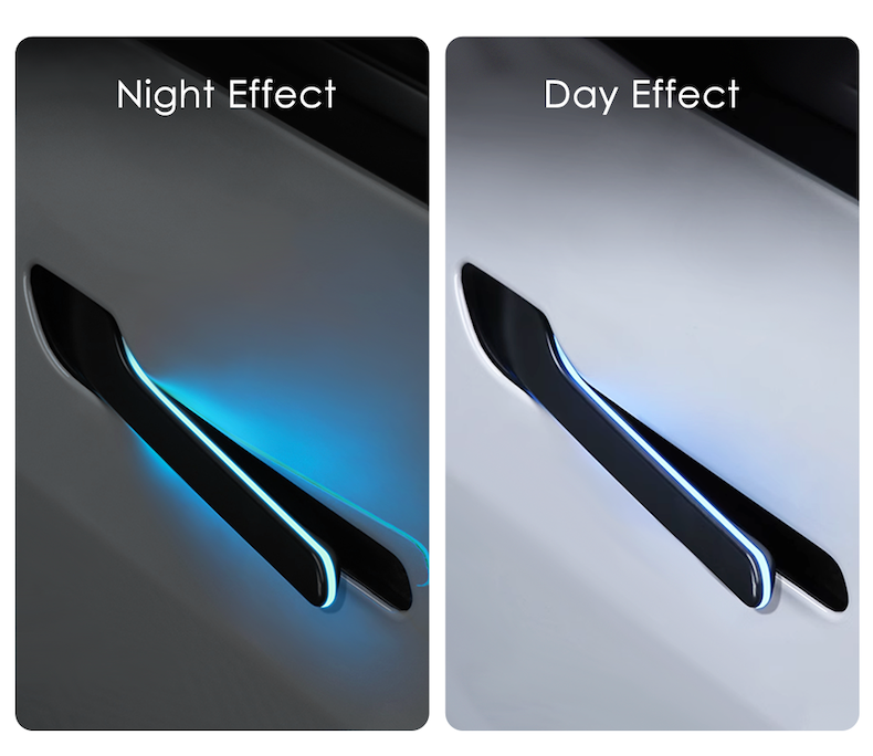 Bluetooth Self-Presenting LED Door Handles for Tesla