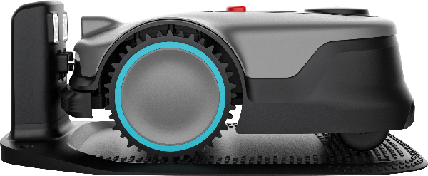 Side View in Charger VR3000_Robotic_Lawn_Mower