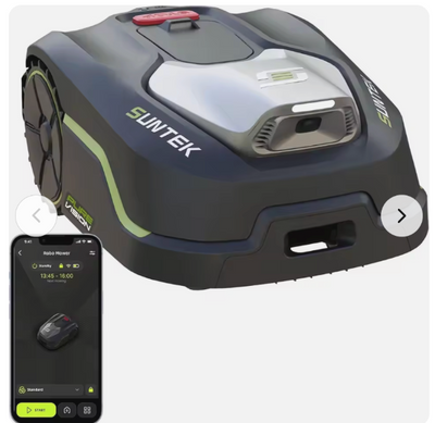 Suntek robot lawn mower with smartphone app interface for use to control mower