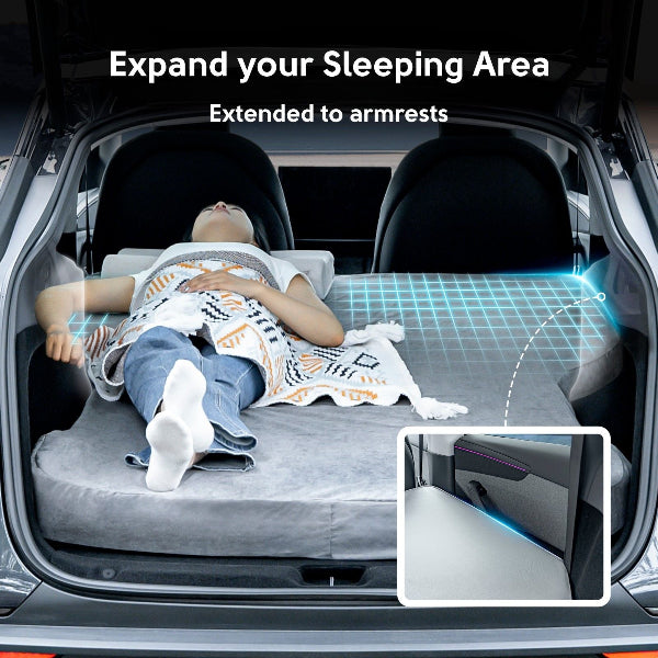 Model Y Juniper Mattress with persona sleeping 