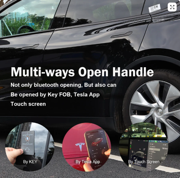 Auto Presenting LED Handles for Model Y, Exterior Accessories, Install Required, Good mechanical Skills Required, LED, How to Access Model Y, Bluetooth Connectivity