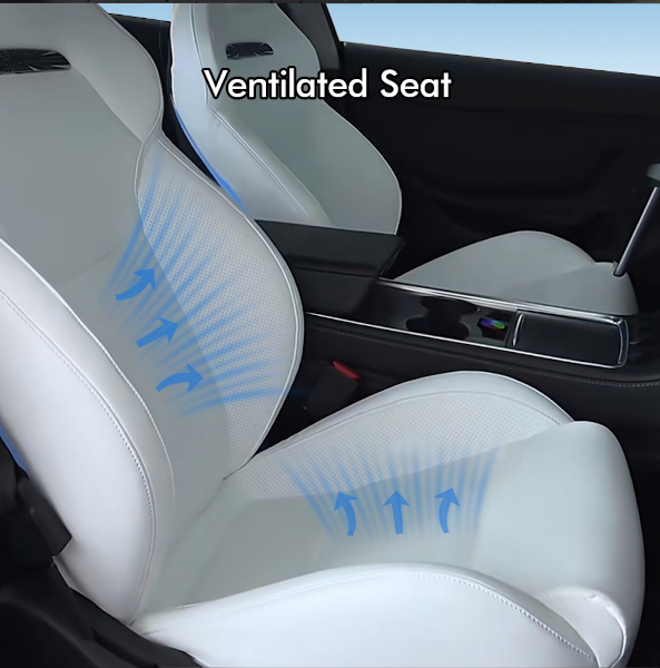 #myteslaaccessories White Ventilated Seats Brisbane Australia Tesla Accessories
