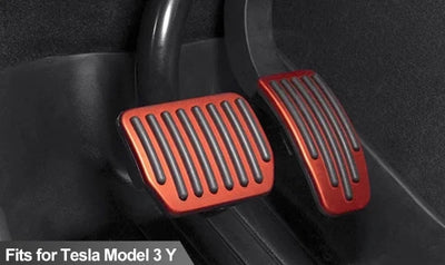 Pedal Covers for Tesla, Easy Install, Interior Accessories #mytelsaccessories, Self Install, Model 3, Model Y, Red