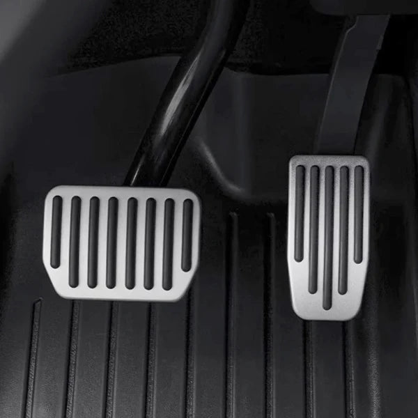 Pedal Covers for Tesla, Easy Install, Interior Accessories #mytelsaccessories, Self Install, Model 3, Model Y, Silver