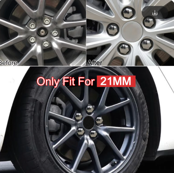 Tesla Wheel Cover Cap Kit, Exterior Accessories #mytelsaccessories, Exterior, Silver,Chrome, Model 3