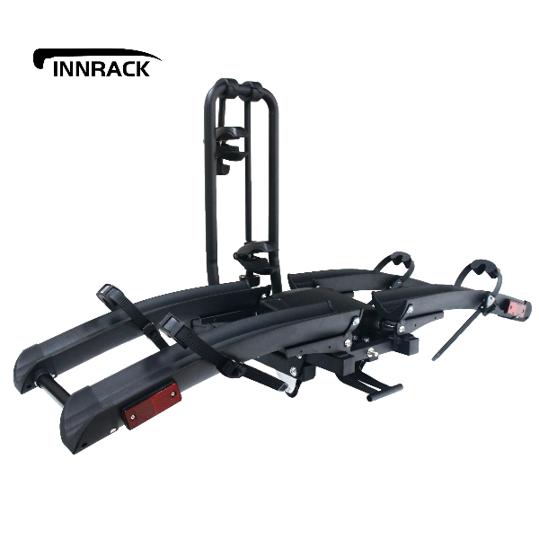 Tilting  and folding black bike carrier for e-bikes, Mountain bikes and road bikes. 