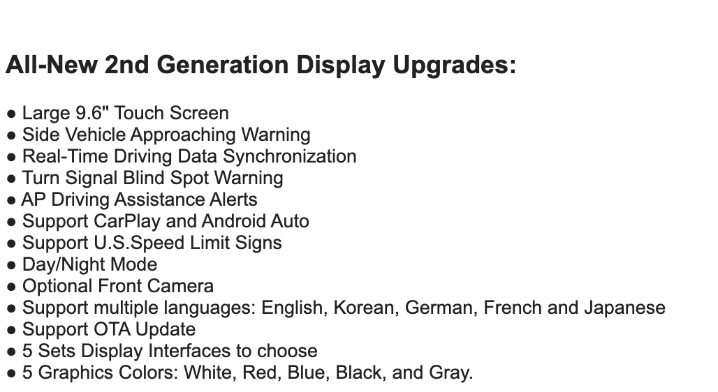 9.6" Dash Display for Tesla - My Tesla Accessories Interior Accessories 