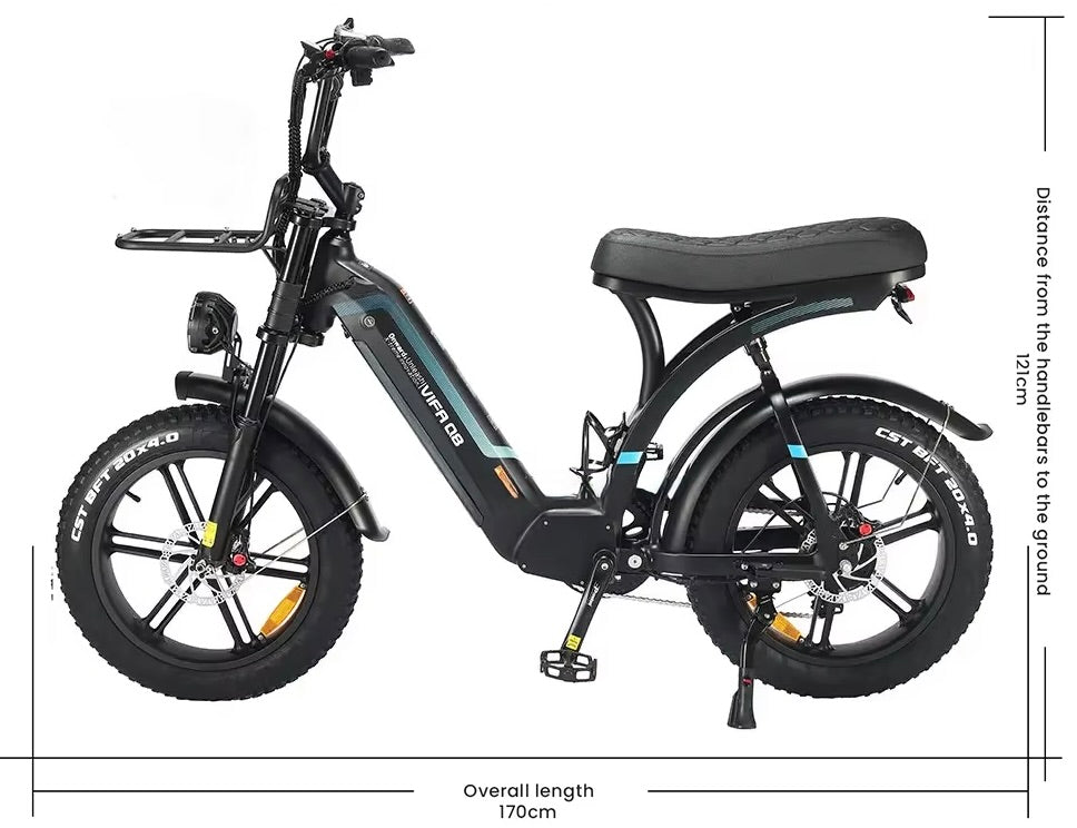 OUXI Q8 E-Bike with Step-Through Frame - My Tesla Accessories Electric Bike 