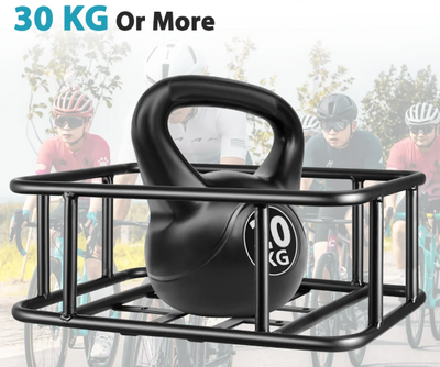 weight limit  for Bike bike basket with cyclists in the background