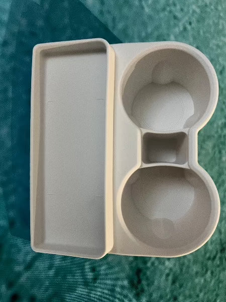 White Silicone Cup Holder with Lip - My Tesla Accessories 